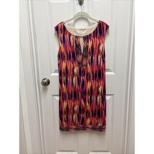 Trina Turk‎ Vibrant Abstract Ikat Print Sleeveless Sheath Dress - Size 10